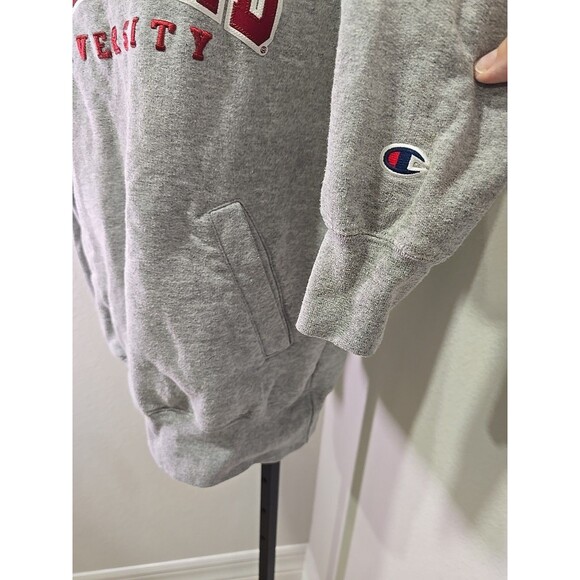 Champion Eco Fleece Harvard Gray Small Sweatshirt College Licensed Pockets Ivy - Picture 3 of 7